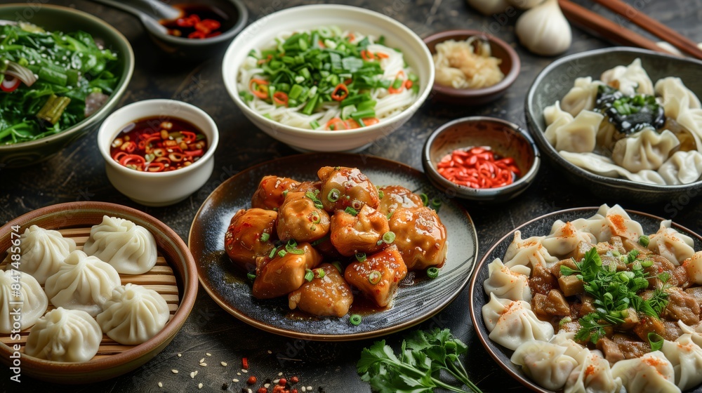 Chinese Dumplings and Noodles. Chinese Dumplings and Noodles.