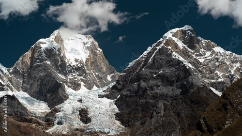 Wallpaper Mural Timelapse, Clouds Moving Above Glacier and Snow Capped Peaks of Andes Mountain Range Torontodigital.ca