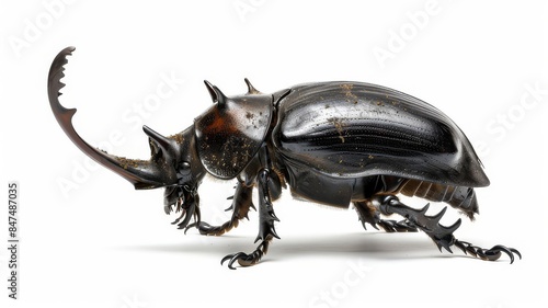 stag beetle isolated on white background © wei