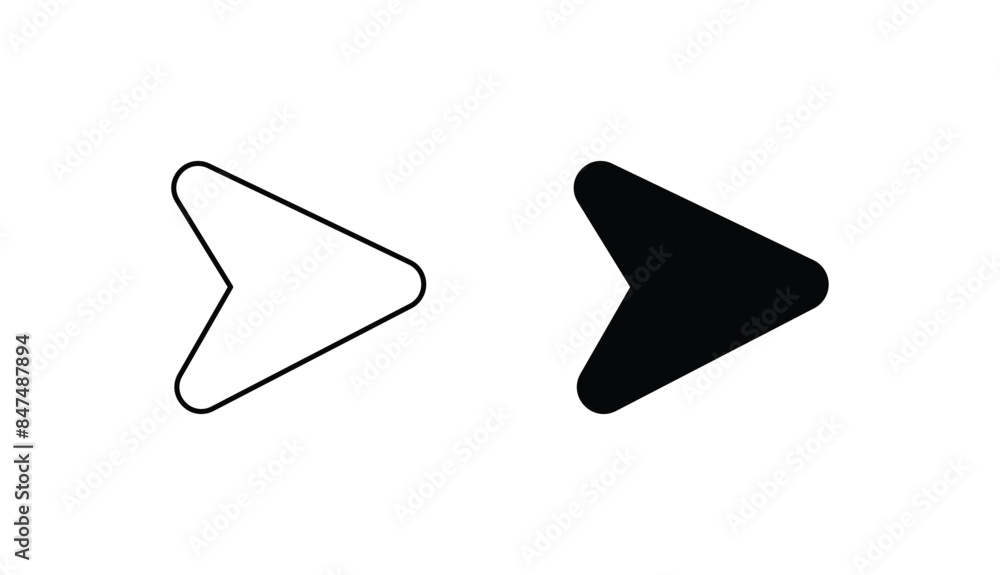 Arrow right icon design with white background stock illustration Arrow right icon design with white background stock illustration