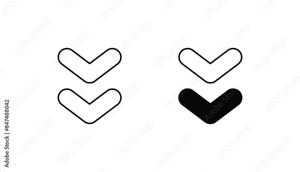 Arrow Down icon design with white background stock illustration Arrow Down icon design with white background stock illustration