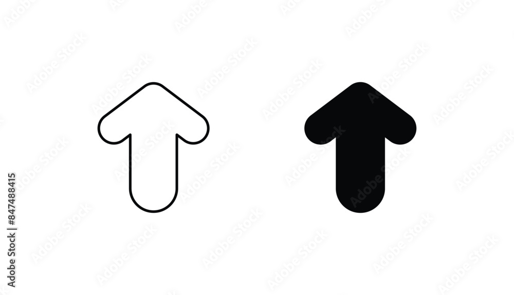 Arrow Up icon design with white background stock illustration Arrow Up icon design with white background stock illustration