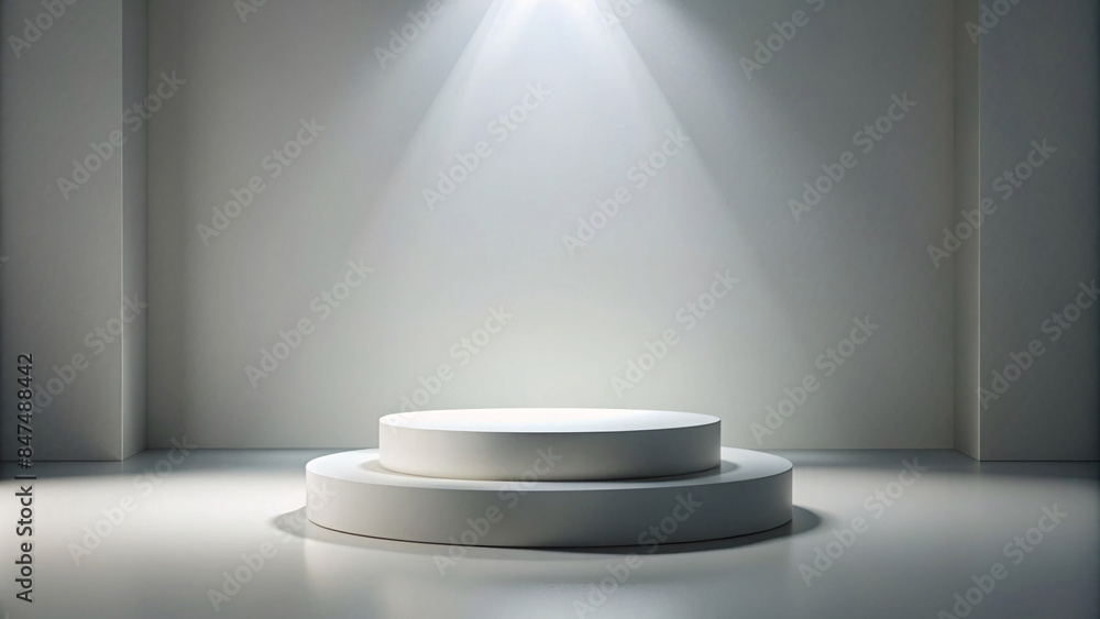 Obraz premium empty-double-product-podium-close-up