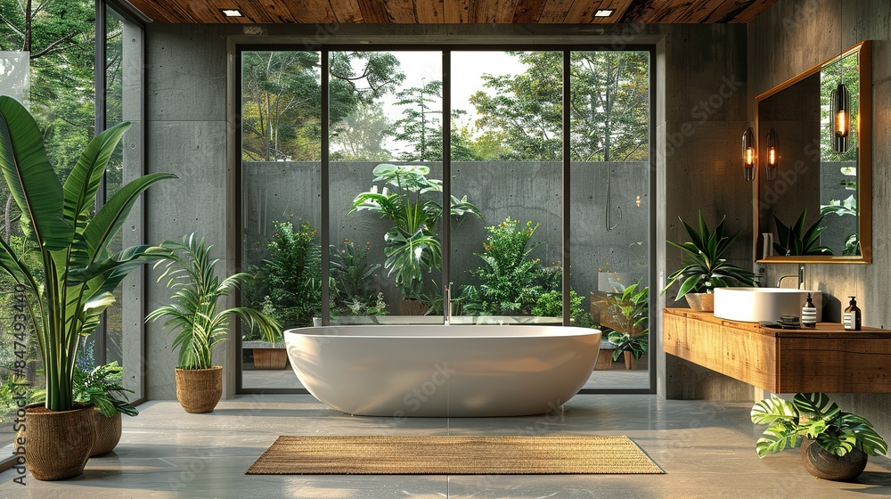 Sophisticated Simplicity: Glass Shower and Sink Ensemble with Mockup Frame Sophisticated Simplicity: Glass Shower and Sink Ensemble with Mockup Frame