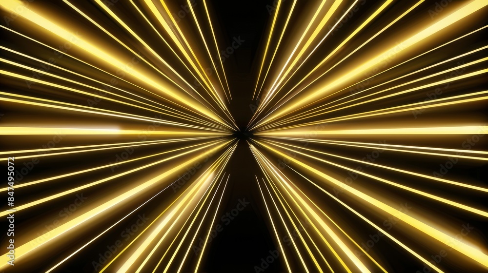 Obraz premium Dynamic Abstract Gold Light Burst with Sparkling Particles and Vibrant Neon Brilliance for Modern Design