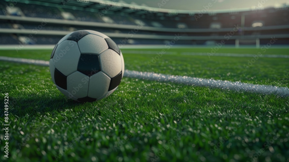 Fototapeta premium Football Stadium, Highlighting the Thrill of the Game. Football game, Football match, UEFA EURO Cup 2024,