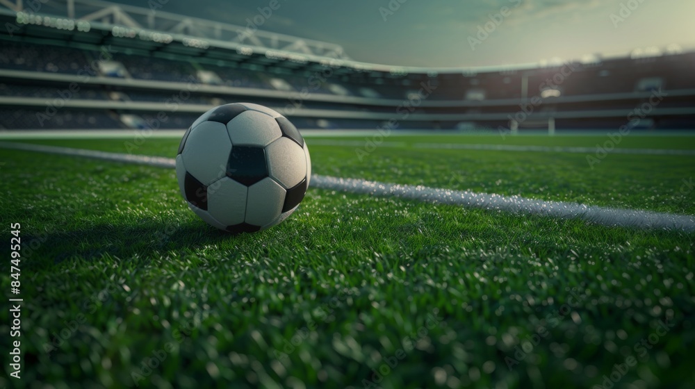 Fototapeta premium Football Stadium, Highlighting the Thrill of the Game. Football game, Football match, UEFA EURO Cup 2024,
