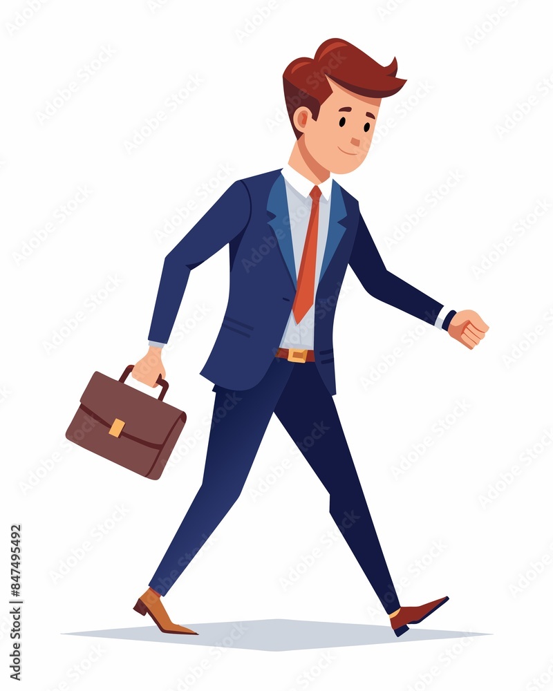 a modern business man walking with a briefcase a modern business man walking with a briefcase