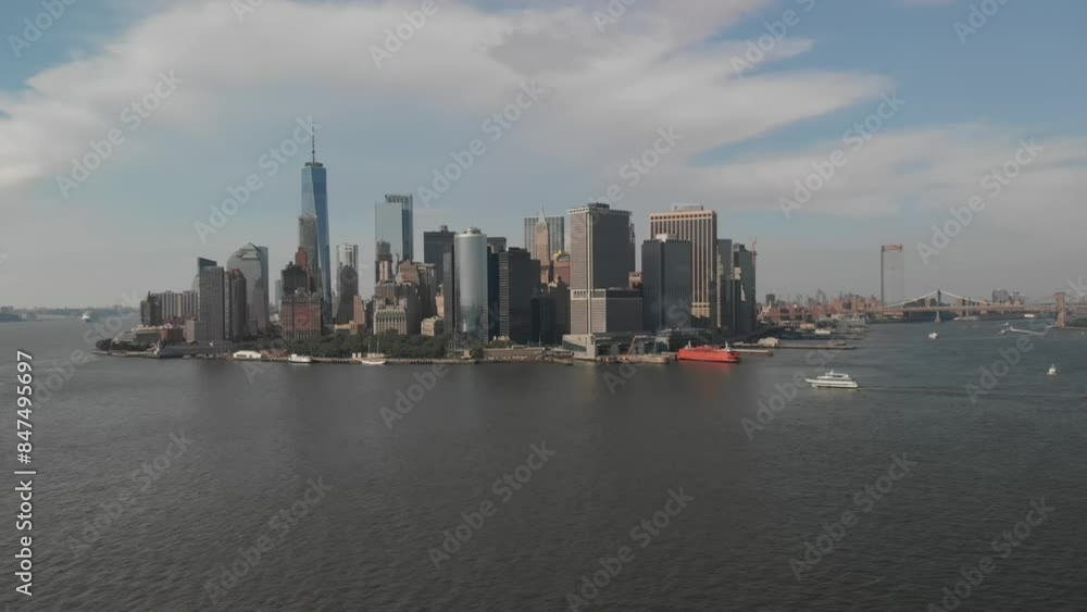 Aerial video of downtown Manhattan New York. USA Aerial video of downtown Manhattan New York. USA