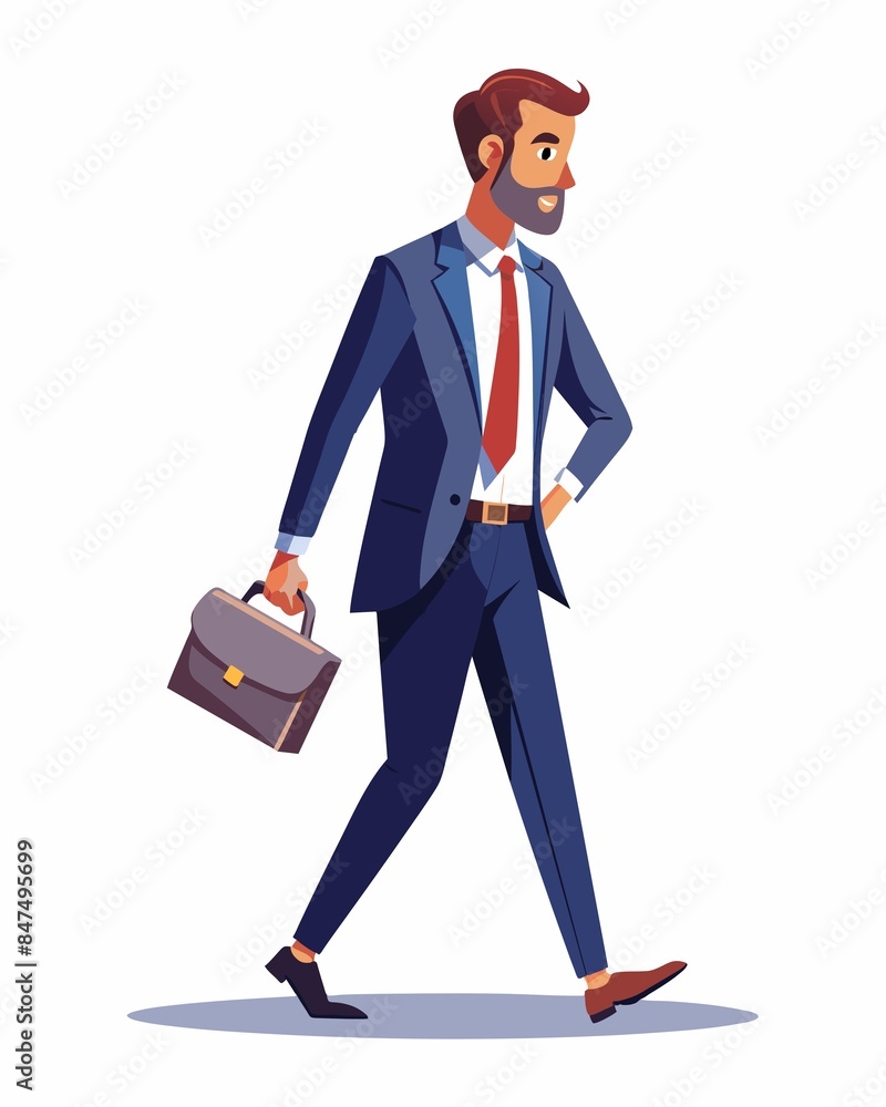 a modern business man walking with a briefcase a modern business man walking with a briefcase