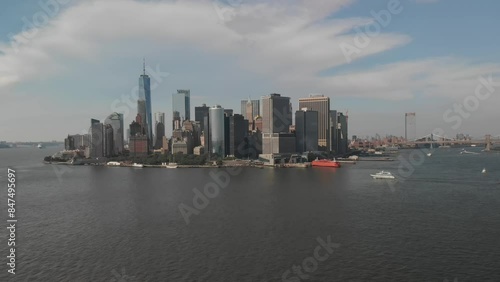 Wallpaper Mural Aerial video of downtown Manhattan New York. USA Torontodigital.ca
