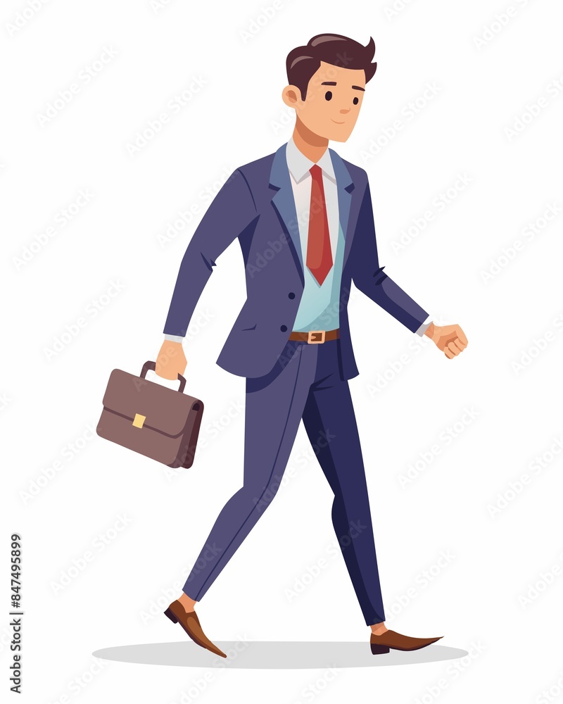a modern business man walking with a briefcase a modern business man walking with a briefcase