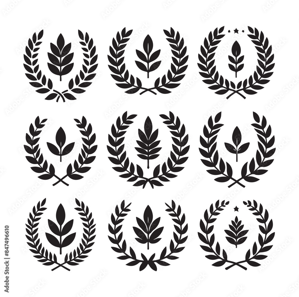 laurel sign illustration icon logo vector illustration laurel sign illustration icon logo vector illustration