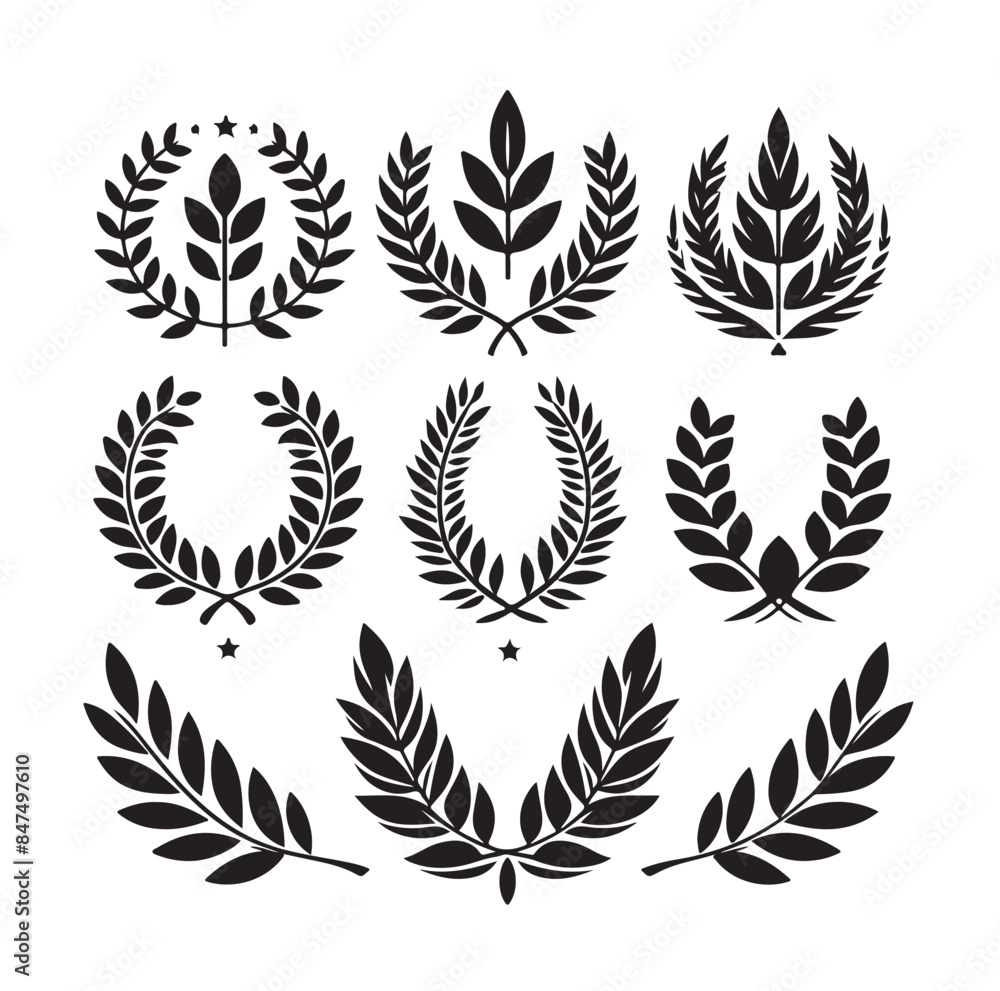 laurel sign illustration icon logo vector illustration laurel sign illustration icon logo vector illustration