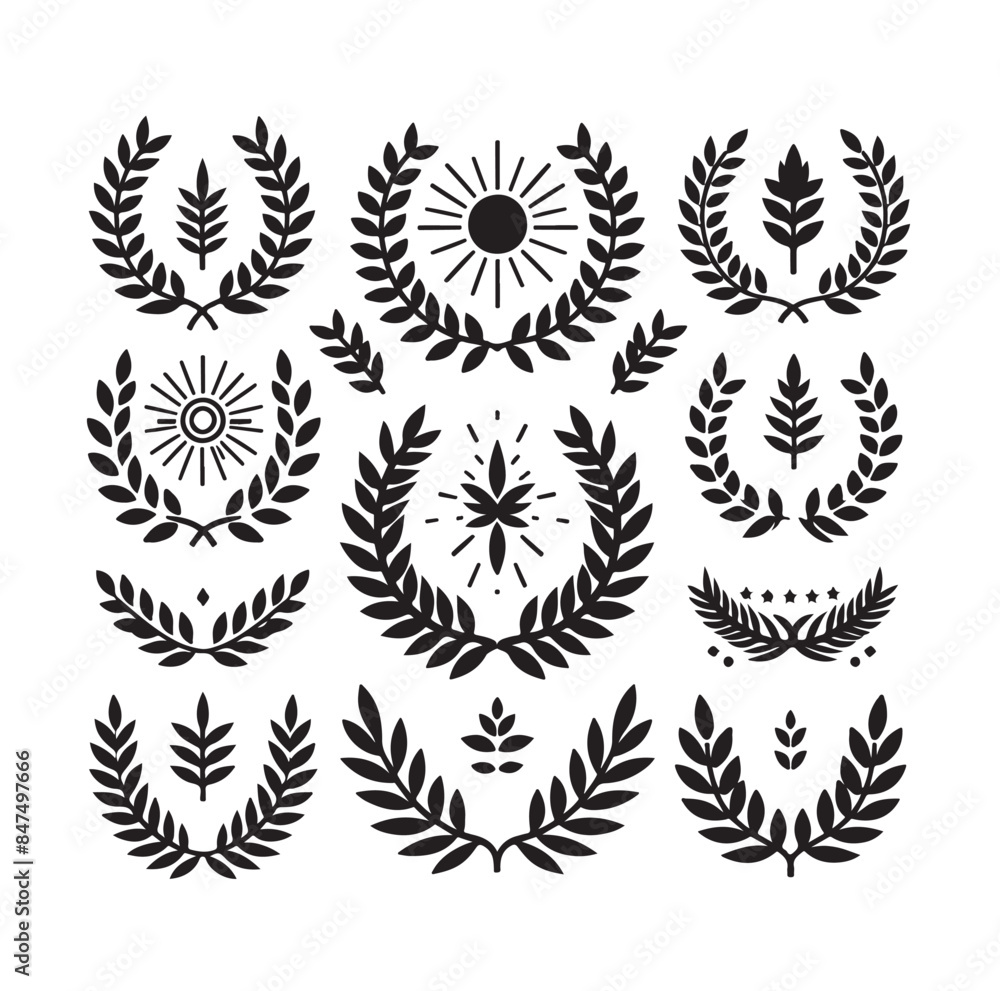 laurel sign illustration icon logo vector illustration laurel sign illustration icon logo vector illustration