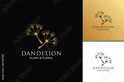 Pusteblume blowing logo design inspiraiton  photo