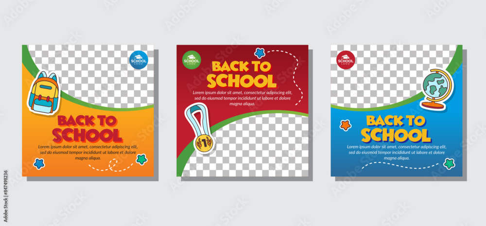 back to school Social Media Post Templates back to school Social Media Post Templates
