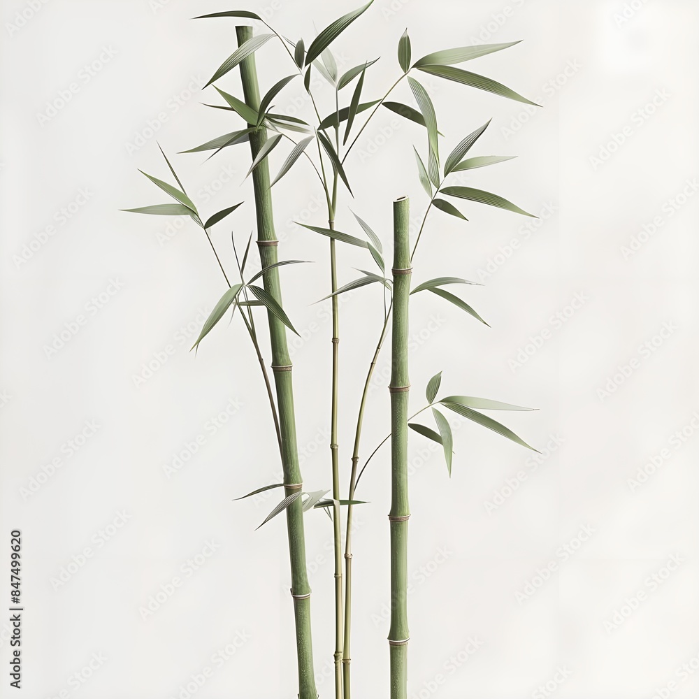 Obraz premium bamboo isolated on white background