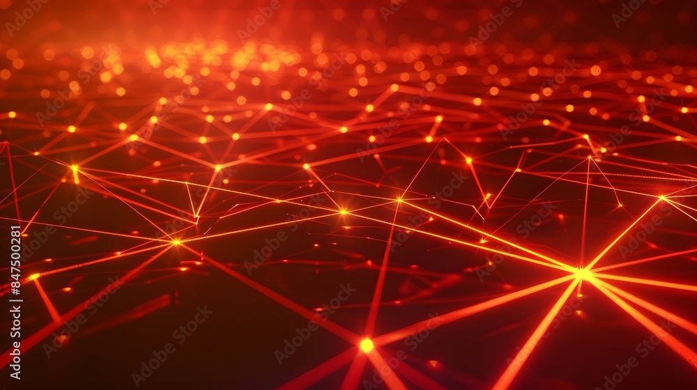 futuristic black background with red light technology