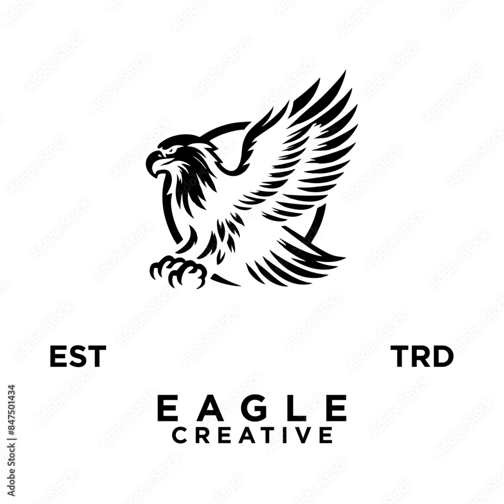 Naklejka premium eagle logo design icon illustration