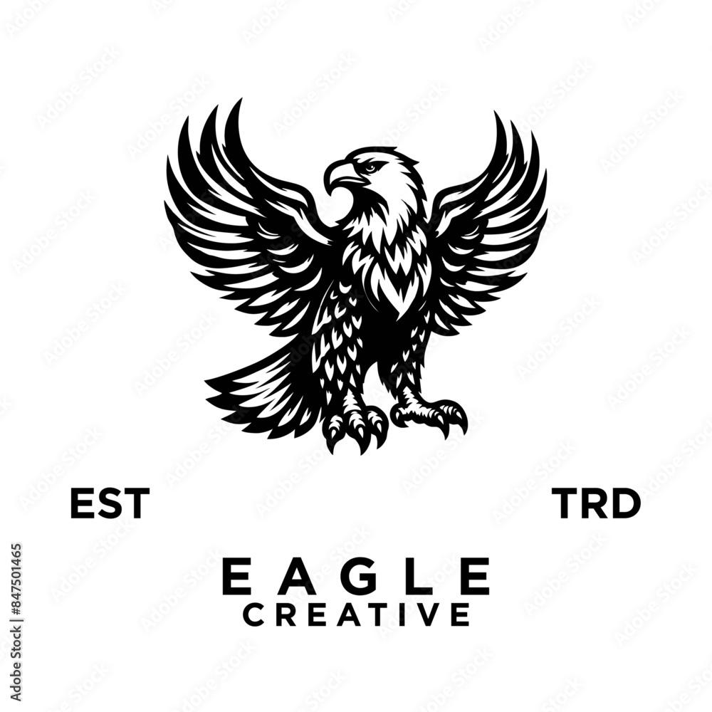 eagle logo design icon illustration