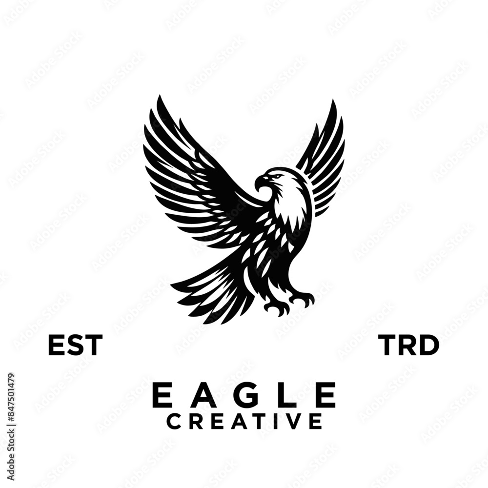 Fototapeta premium eagle logo design icon illustration