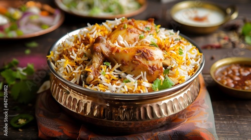 Chicken biryani spicy malabar biryani biryani dum biriyani pulao golden bowl