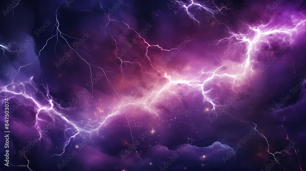 Purple lightning in the sky Purple lightning in the sky