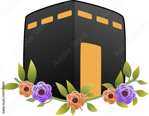 Beautiful kaaba in Makkah Illustration