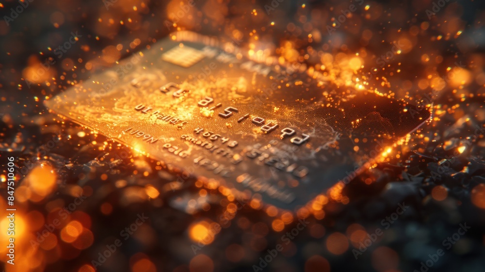 Reverse silhouette of a credit card surrounded by financial symbols, captured in detailed high-resolution studio photography Reverse silhouette of a credit card surrounded by financial symbols, captured in detailed high-resolution studio photography