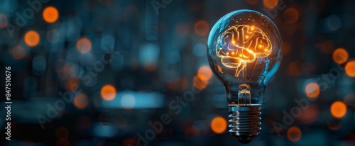 Glowing Brain Bulb