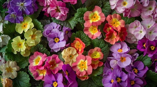 Spring full frame design created with primroses & primulas. 