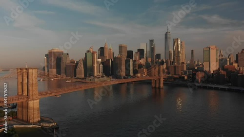 Wallpaper Mural Aerial video of downtown Manhattan New York. USA Torontodigital.ca
