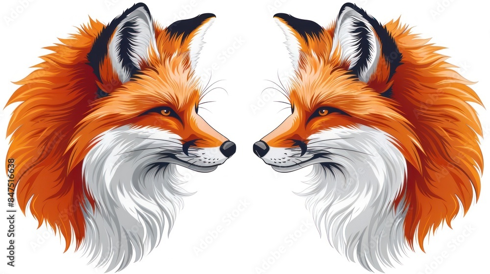 Obraz premium fox vector logo, eps. 10 editables