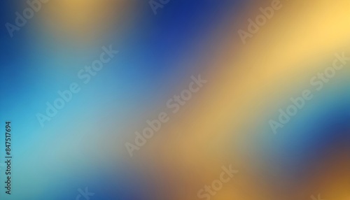 Blur vivid gradient blue and gold background
