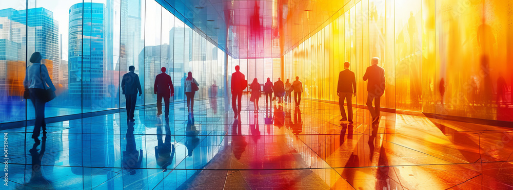 Abstract of teamwork and successful partnership in a corporate environment.generative ai Abstract of teamwork and successful partnership in a corporate environment.generative ai