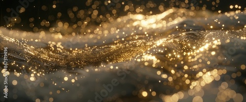 Particle Wave, 3D Rendering, High Definition