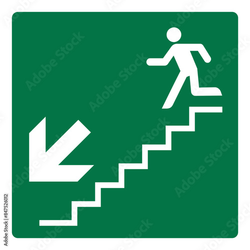 iso emergency and first aid safety signs evacuation route symbol and pictogram only size 1 x 1 square shape