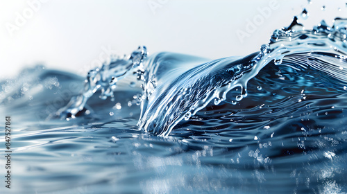 A splash of water in the ocean