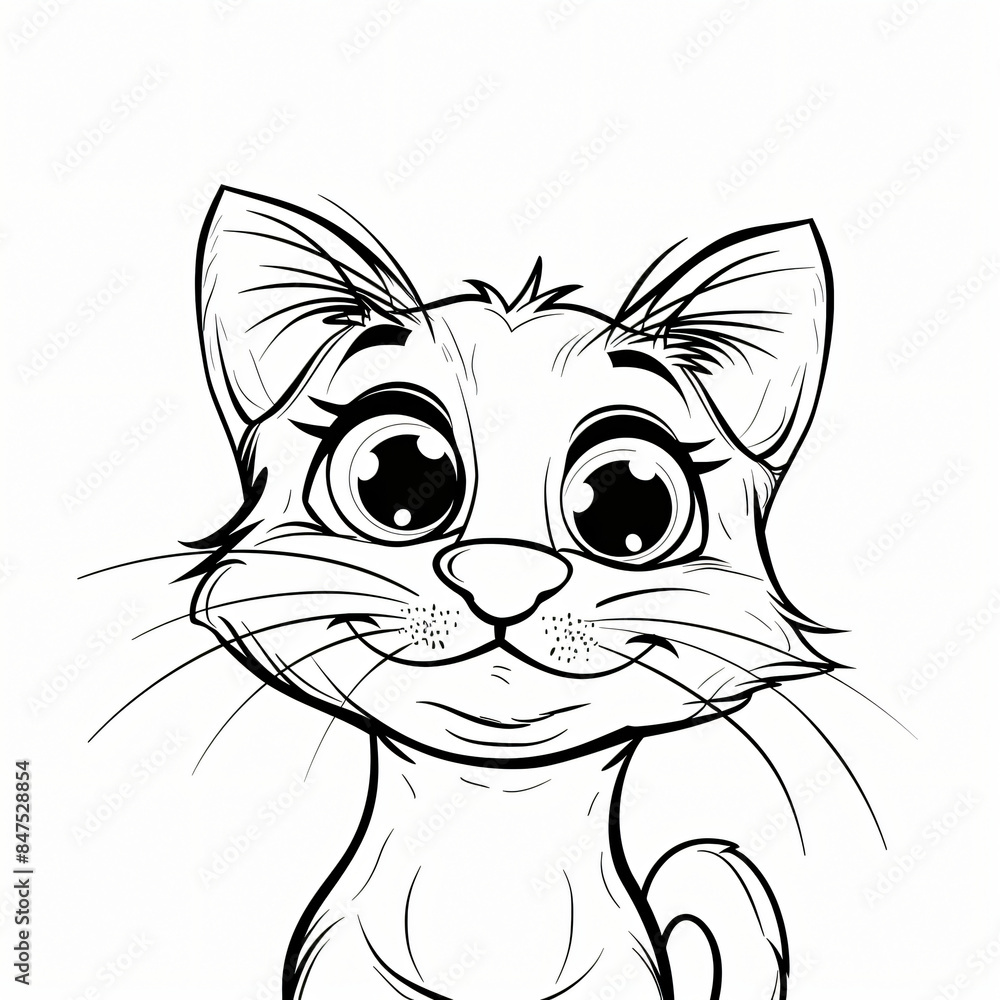 Obraz premium a drawing of a cat with a tail that says quot the name quot