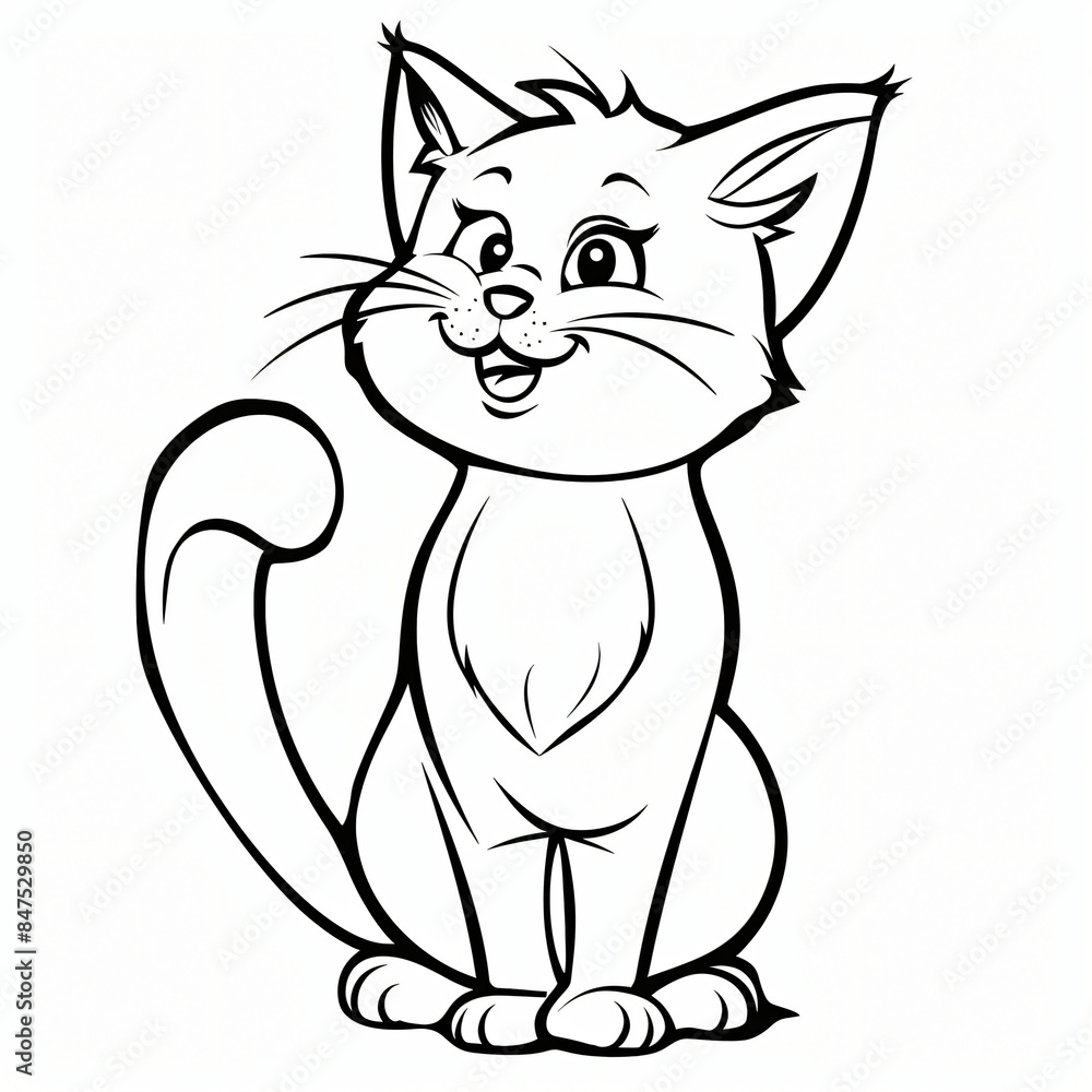 Obraz premium a drawing of a cat with a tail that says quot the name quot