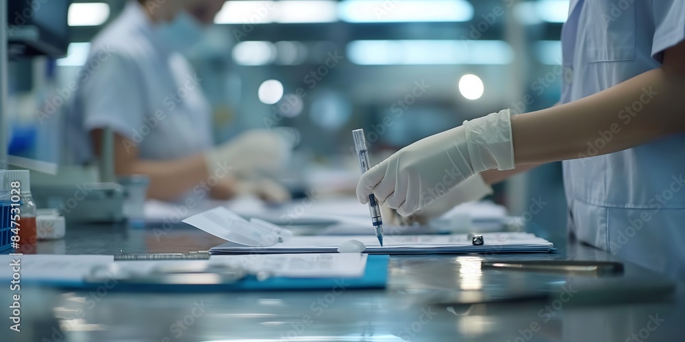 scientist working in laboratory, Factory Workers in Quality Control ...