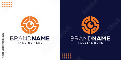 Letter SS Eye Optical Logo design vector symbol icon illustration, Design Inspiration, Vector