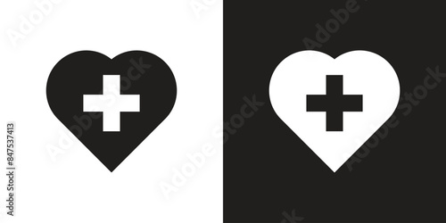 Medical health cross vector icon isolated.