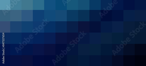 Fényképezés dark blue shades grid mosaic pattern pixelate color palette abstract monochrome