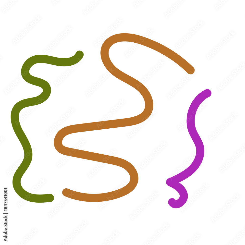 Fototapeta premium Abstract squiggly lines vectors
