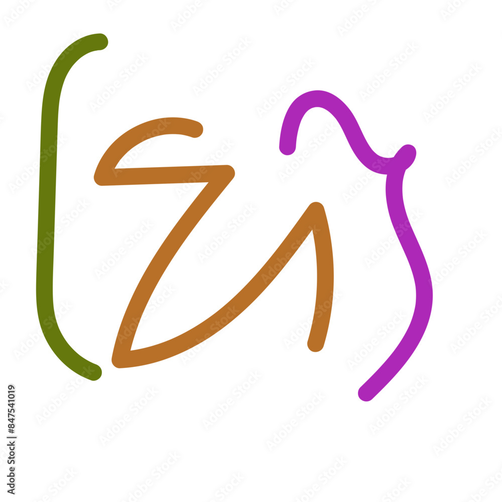 Abstract squiggly lines vectors Abstract squiggly lines vectors