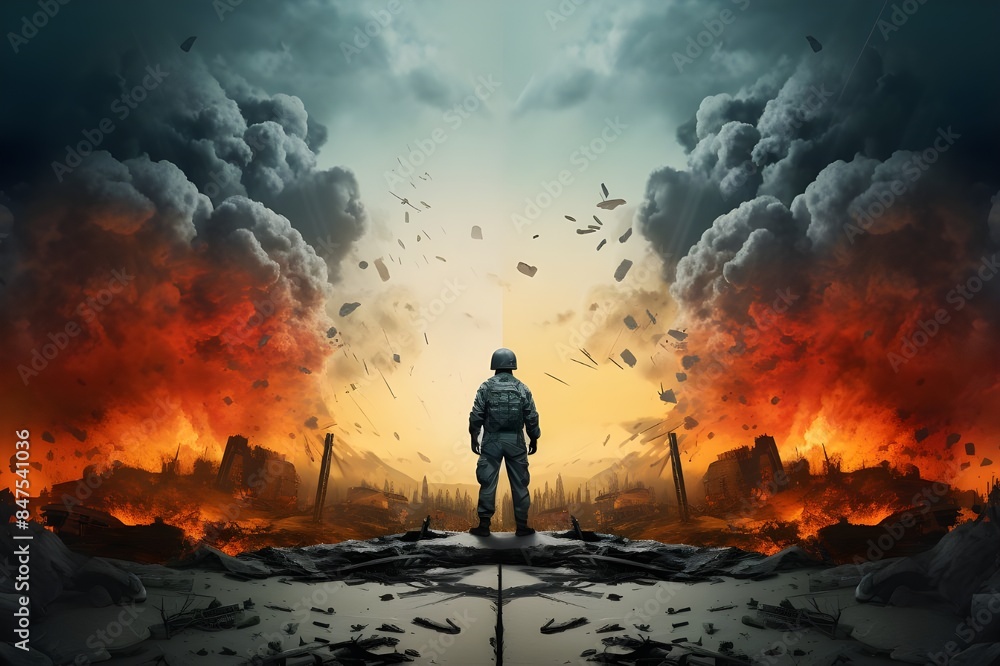 war, battlefield, soldiers,army, and destruction, conflict makes the world worse and destroyed war, battlefield, soldiers,army, and destruction, conflict makes the world worse and destroyed