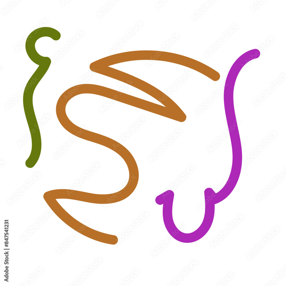 Abstract squiggly lines vectors Abstract squiggly lines vectors