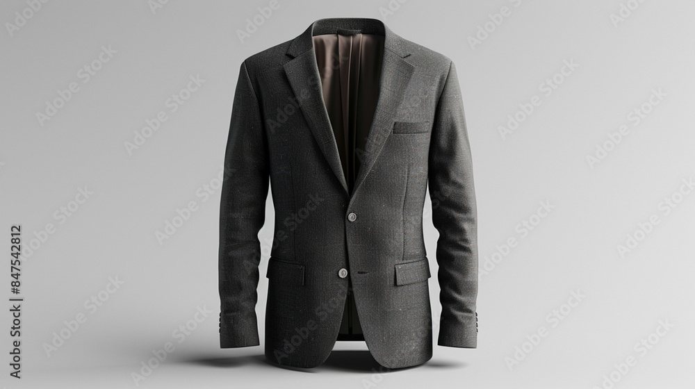 Mockup suit jacket on white background